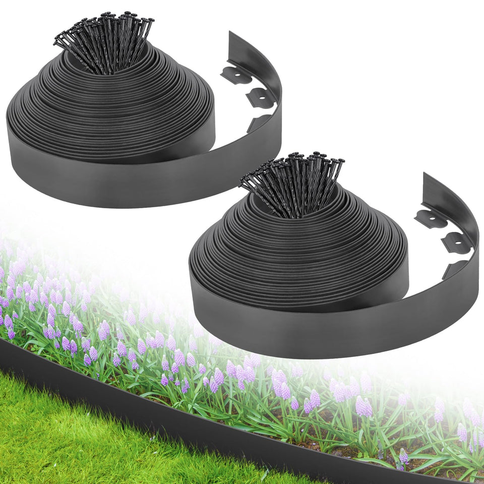 FunFanso landscape edging kit package view for easy no-dig installation.