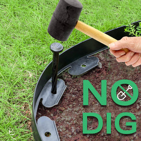 FunFanso no-dig installation edging demonstrates quick, tool-free garden shaping.