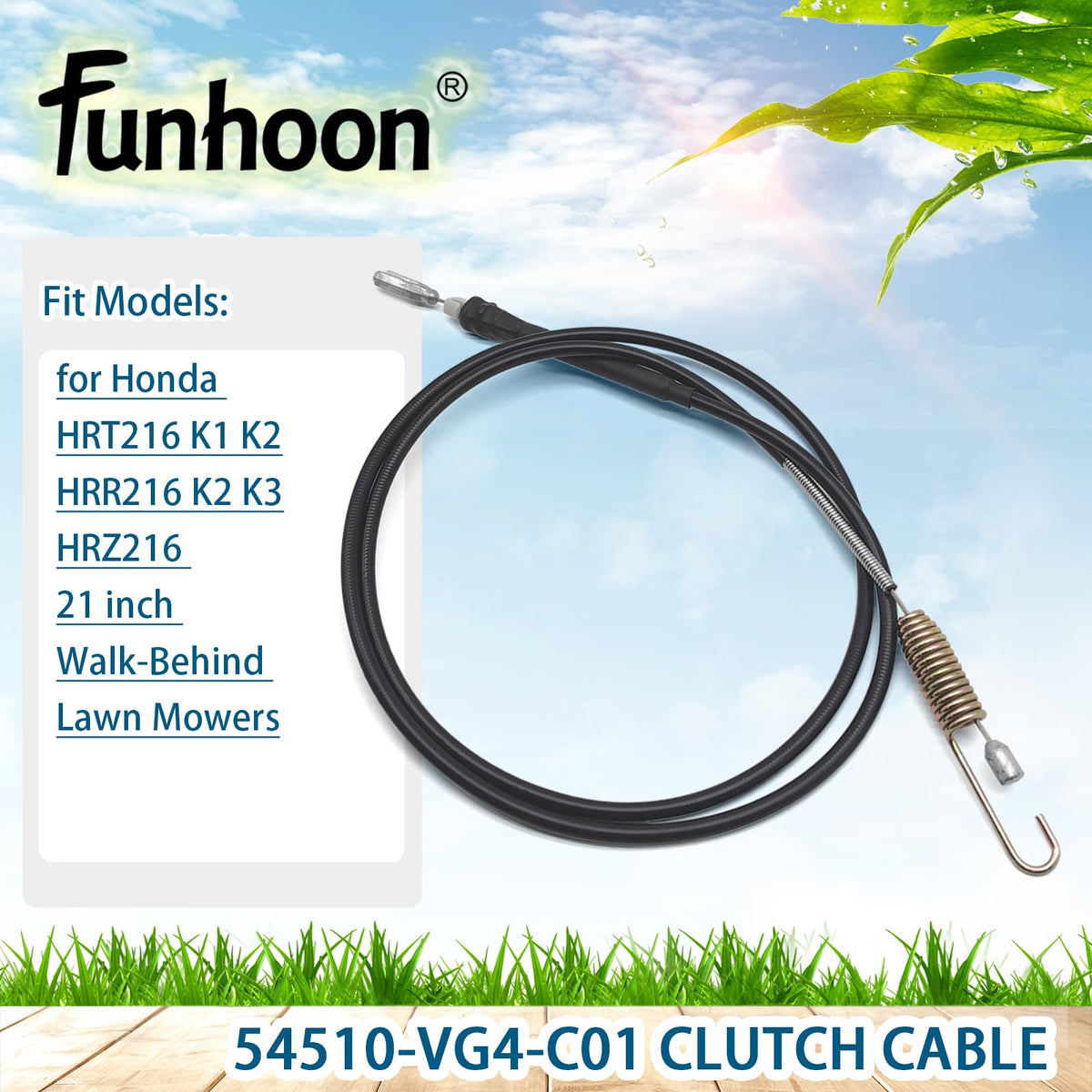 Funhoon conduit close-up showing flexible sheath for smooth operation