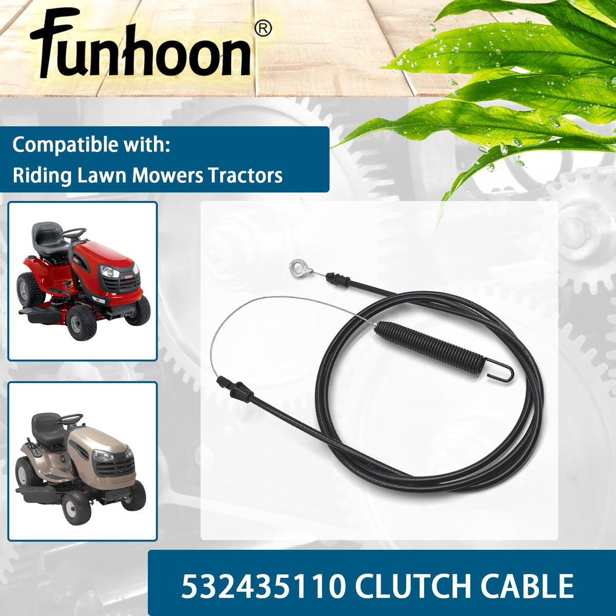 Funhoon cable fits Husqvarna YTA19K42 and YTA18542 models