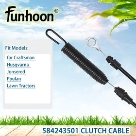 Wide model compatibility shows Funhoon fits Craftsman, Husqvarna, and Jonsered mowers