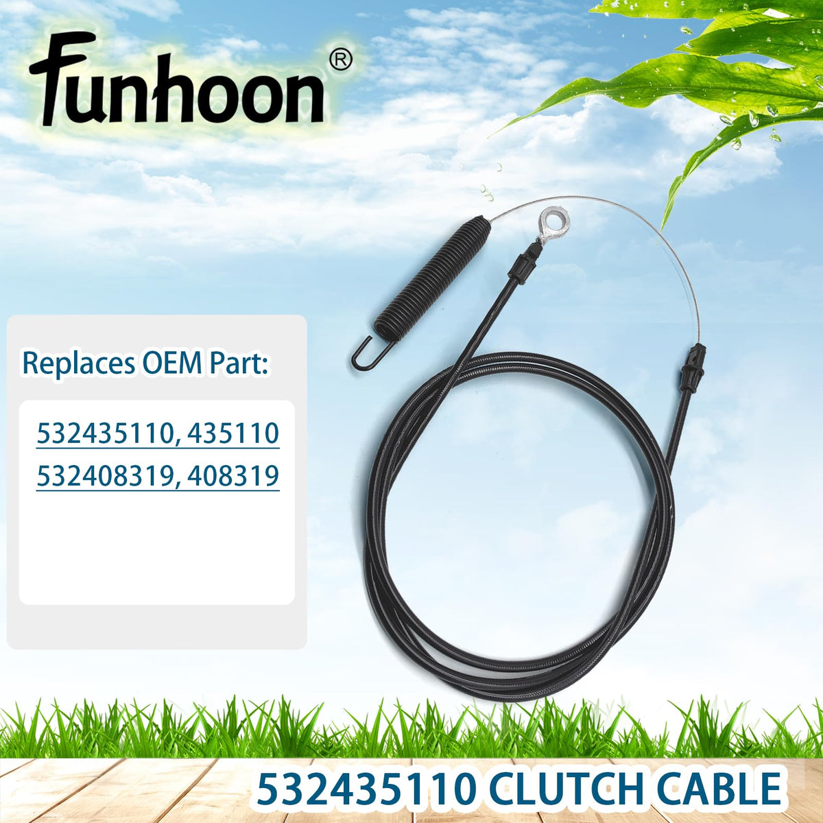 Funhoon clutch cable spring end designed for secure engagement