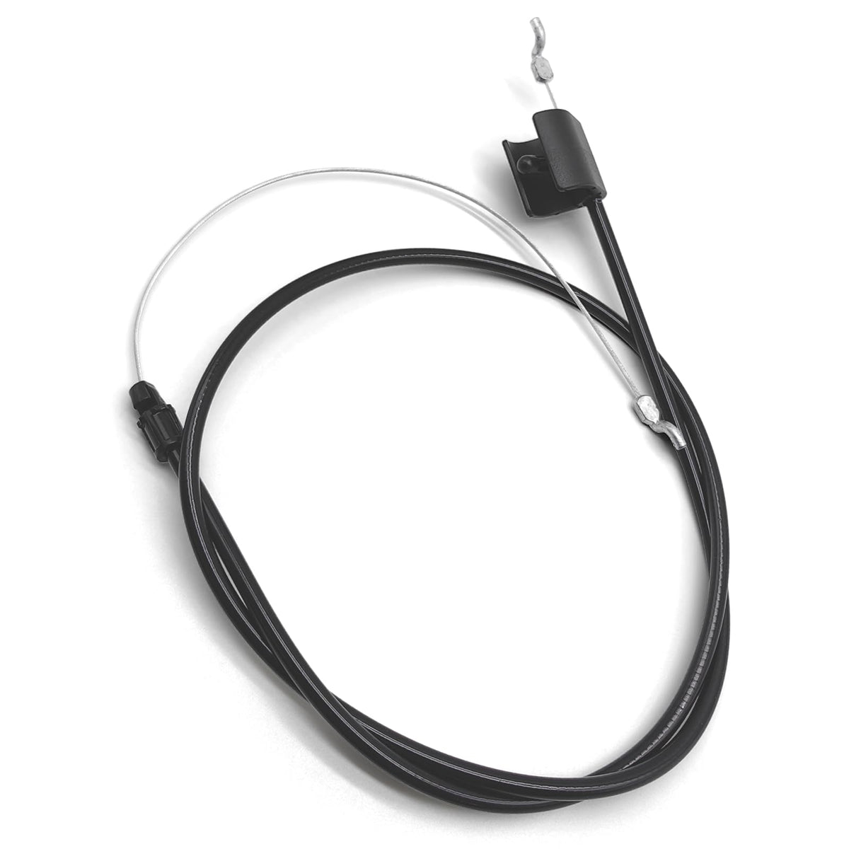 Funhoon control cable laid out for replacement on a compatible mower