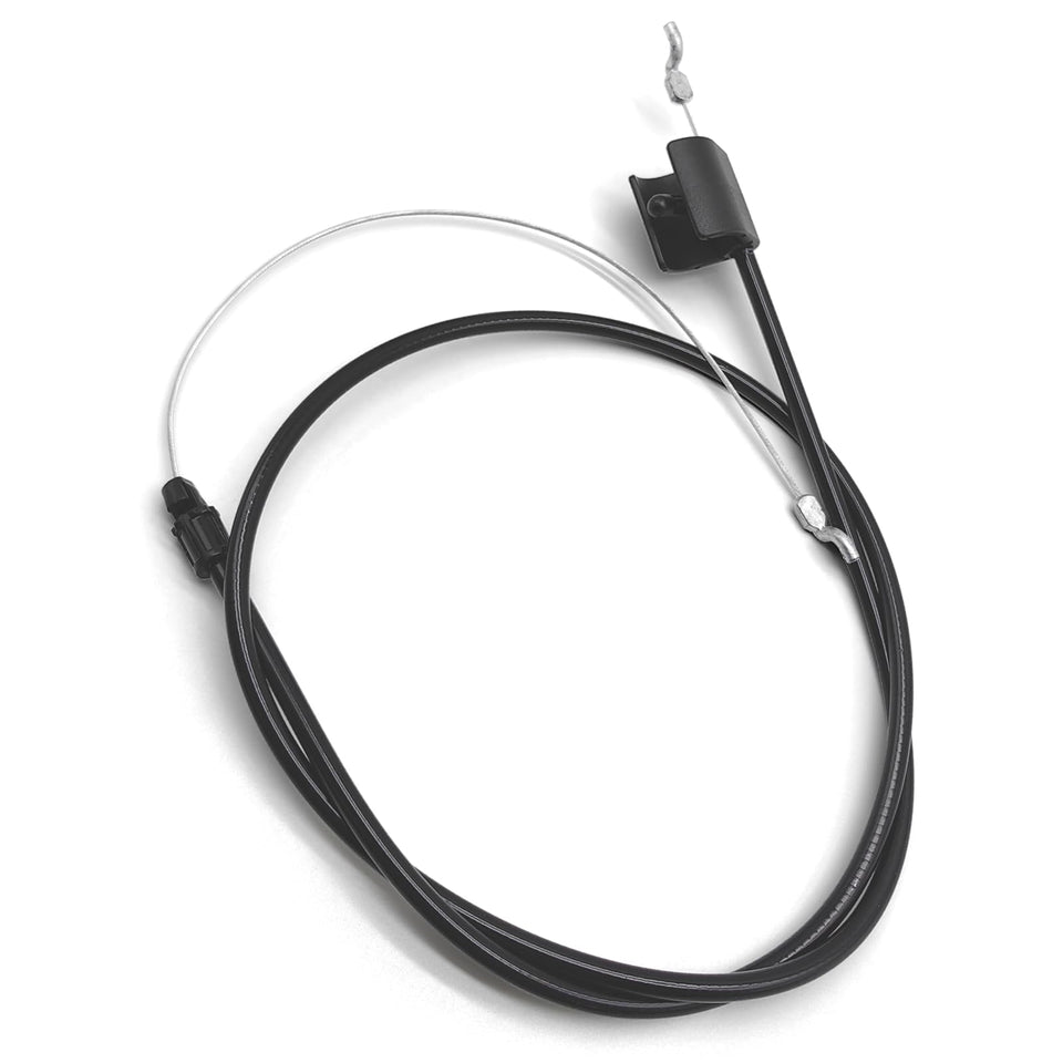 Funhoon control cable laid out for replacement on a compatible mower