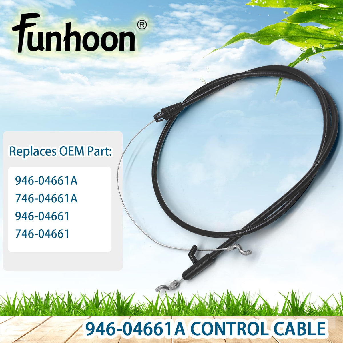 Durable casing and wire from Funhoon resists rust in outdoor mower use