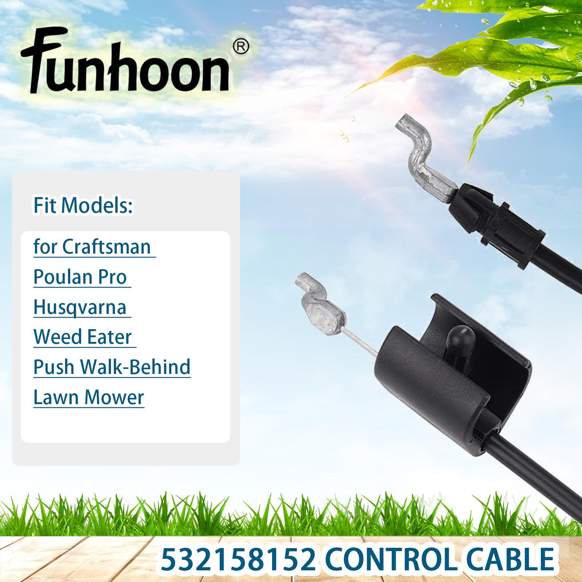 Funhoon Husqvarna throttle cable supports smooth operation