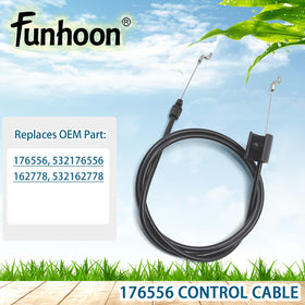 Funhoon Husqvarna walk mower cable ends Z bend for quick fit.