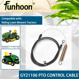 Funhoon John Deere L100-L125 compatible cable, fits riding mowers.
