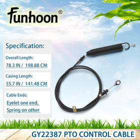 Funhoon GY22387 eyelet-end configuration enables quick installation.