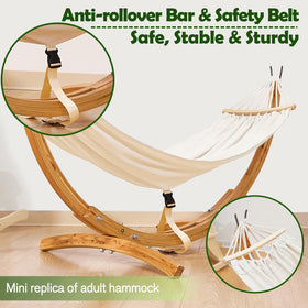 FUNLIO hammock cloth 130cm long provides extra resting space.