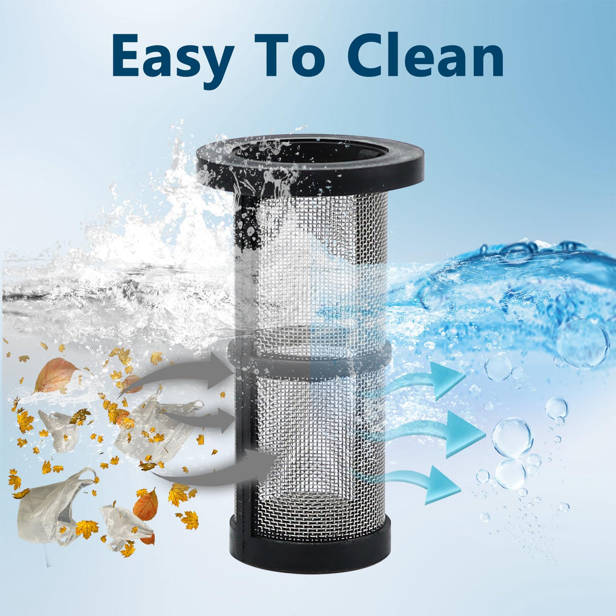 Durable materials in Funmit 48-222 inline screen designed for long-term pool use