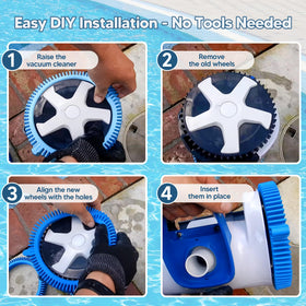 Funmit 896584000-143 tire set, durable blue fronts for easy changes