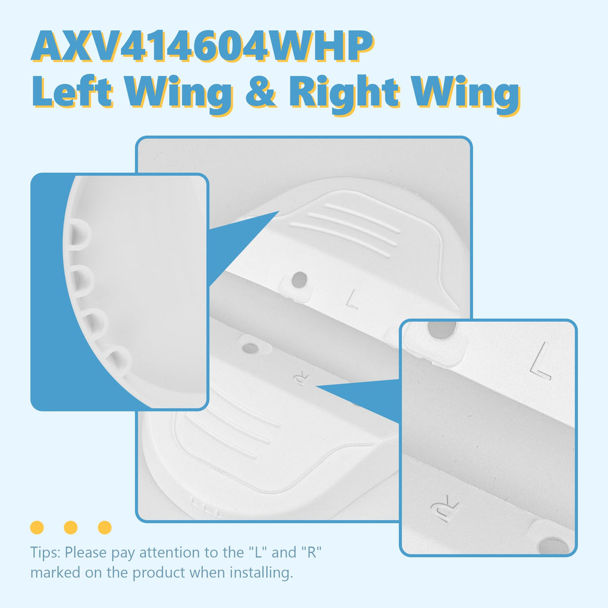 Funmit AXV414604WHP installation guide image shows tool-free setup steps