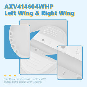 Funmit AXV414604WHP installation guide image shows tool-free setup steps