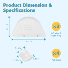 Funmit AXV414604WHP right wing for Hayward Navigator compatibility improves traction