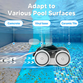Funmit durable tires designed to resist wear during regular pool maintenance