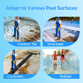 Funmit pool butterfly V-clip used with leaf rake for stable cleaning pole connections.