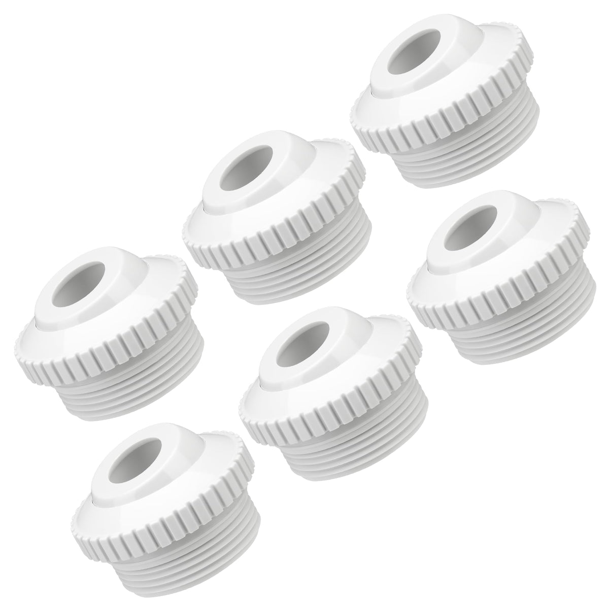 Funmit pool jet nozzle assembly with adjustable eyeball for flow control