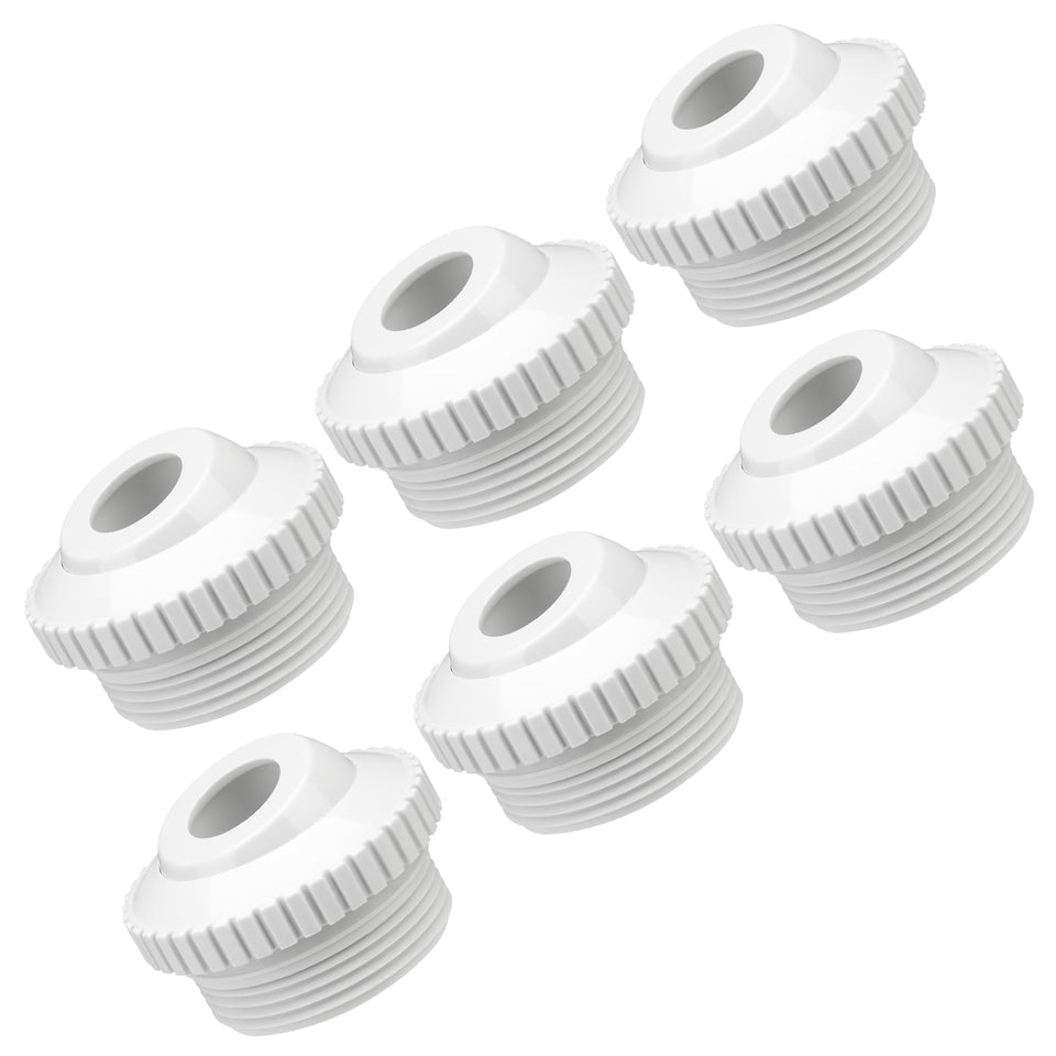 Funmit pool jet nozzle assembly with adjustable eyeball for flow control
