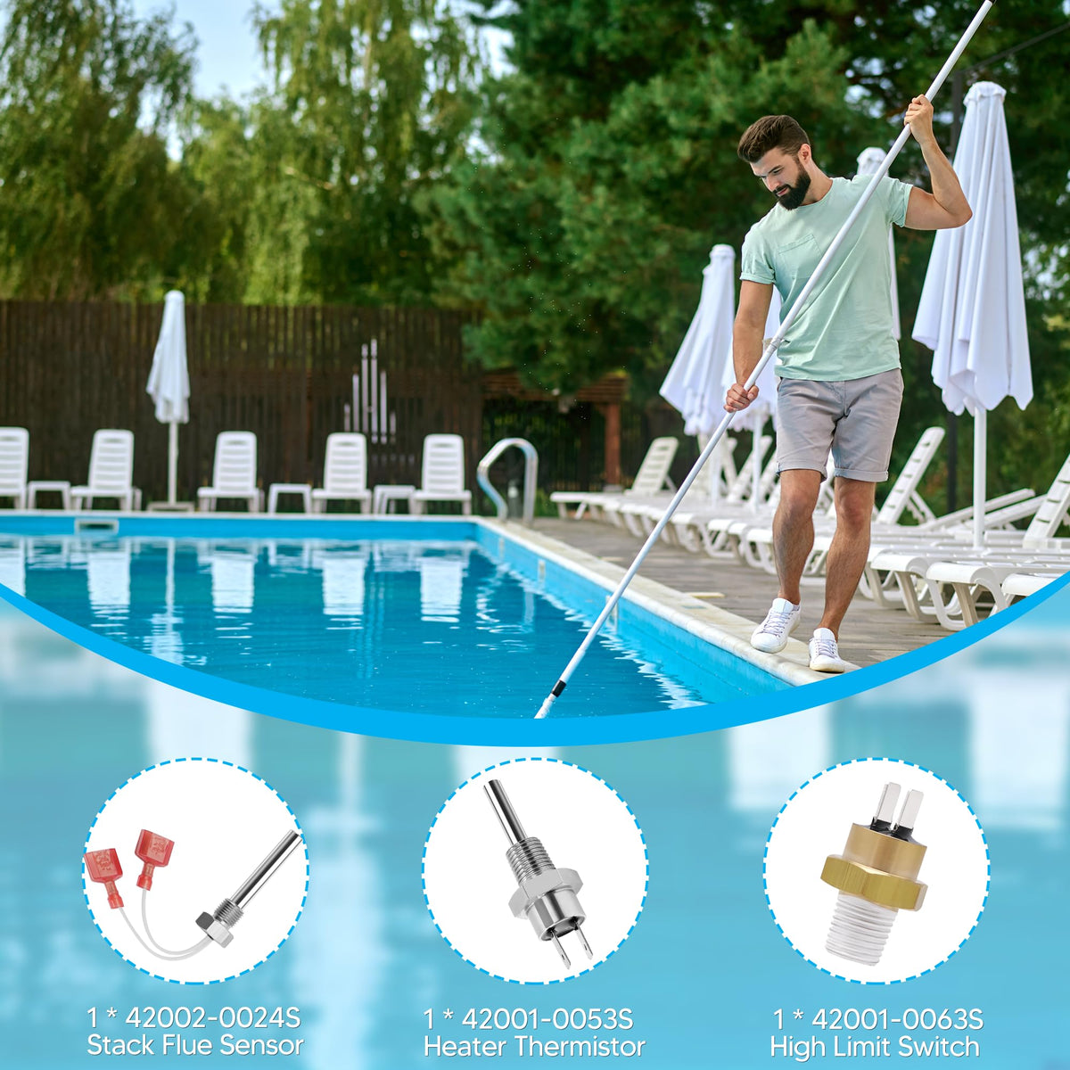 Funmit replacement parts kit layout shows all included items.