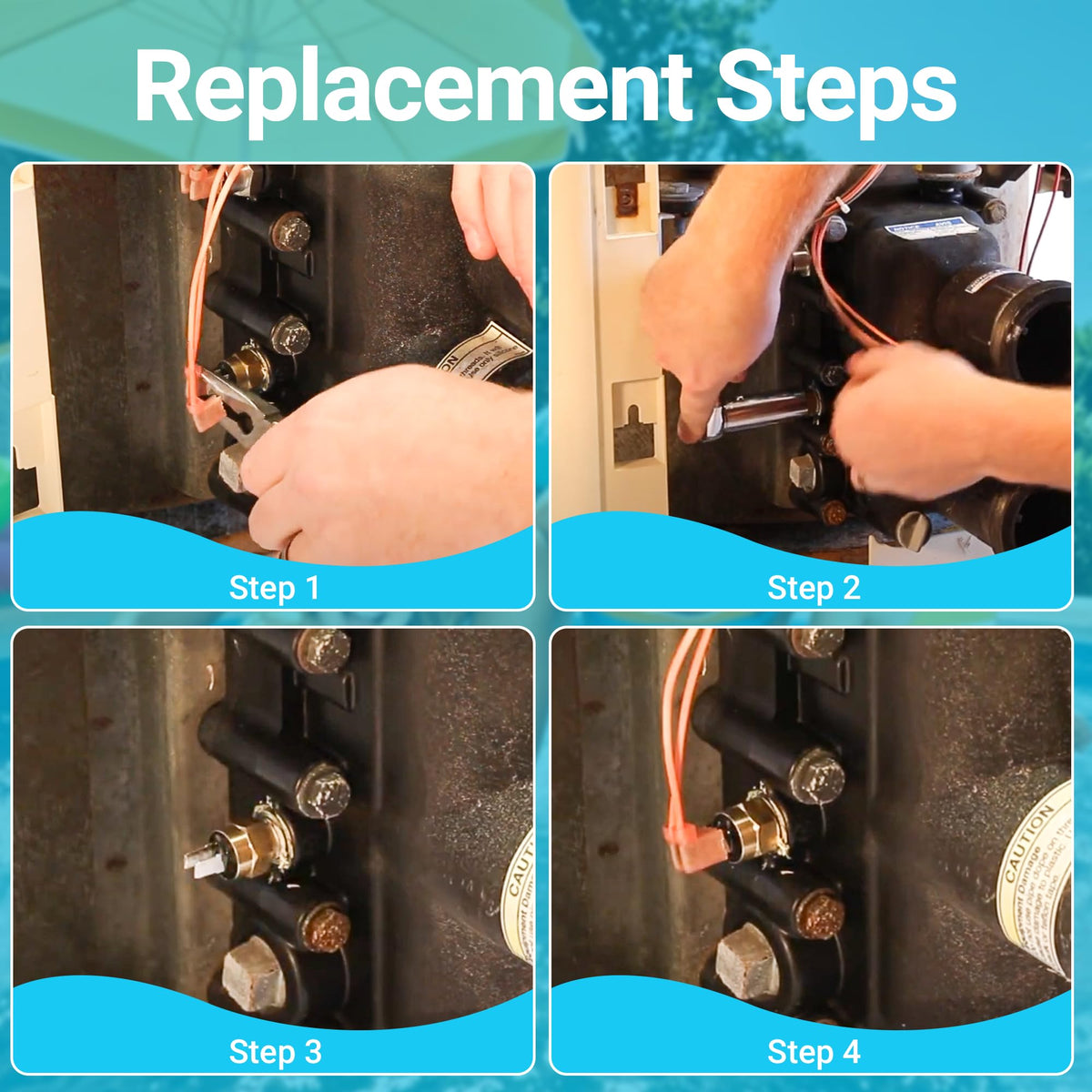 Funmit yellow high limit switch for clear identification during maintenance.