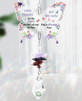 Funnli Best Friend Butterfly Suncatcher creates colorful light reflections for bright inviting windows