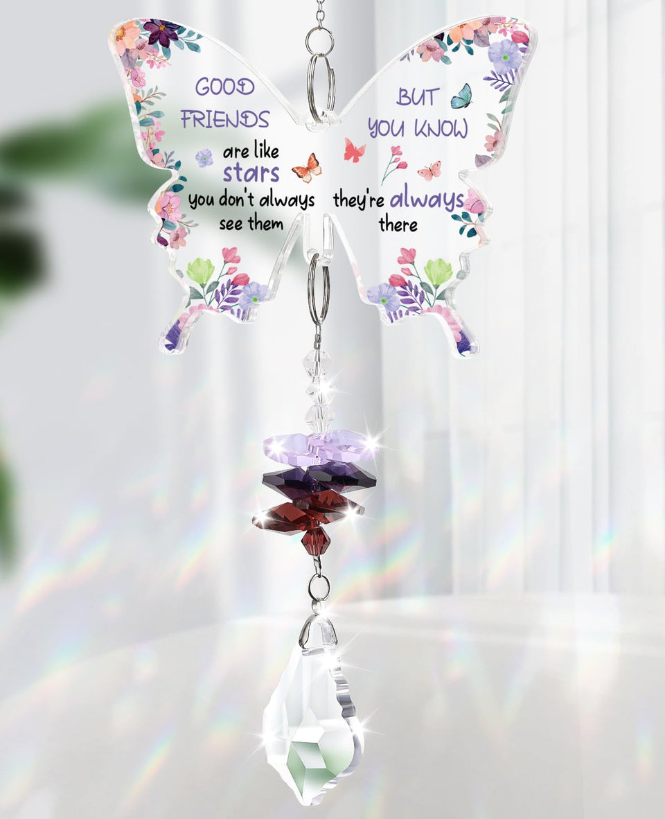 Funnli Best Friend Butterfly Suncatcher creates colorful light reflections for bright inviting windows