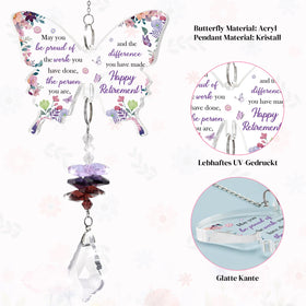 Funnli rainbow reflections butterfly plaque brightens spaces with joyful decorative light.