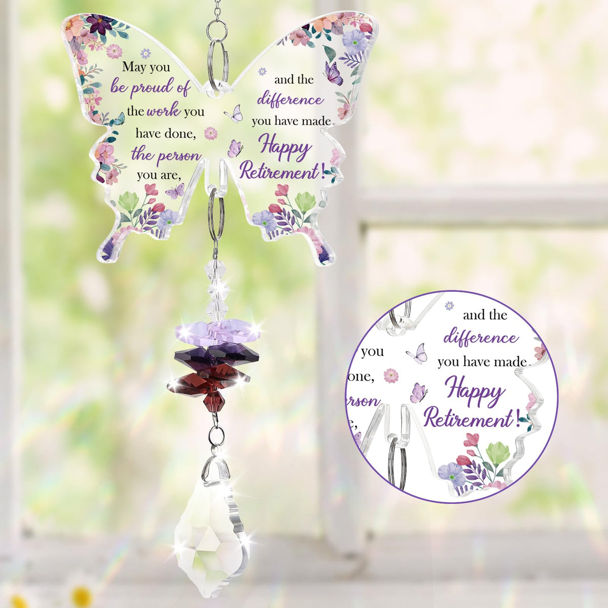 Funnli sunlight-reflection suncatcher creates sparkling ambience on sunny days.