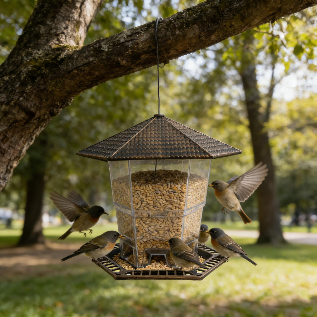 Funpeny bird feeder easy-clean interior supports healthier feeding.