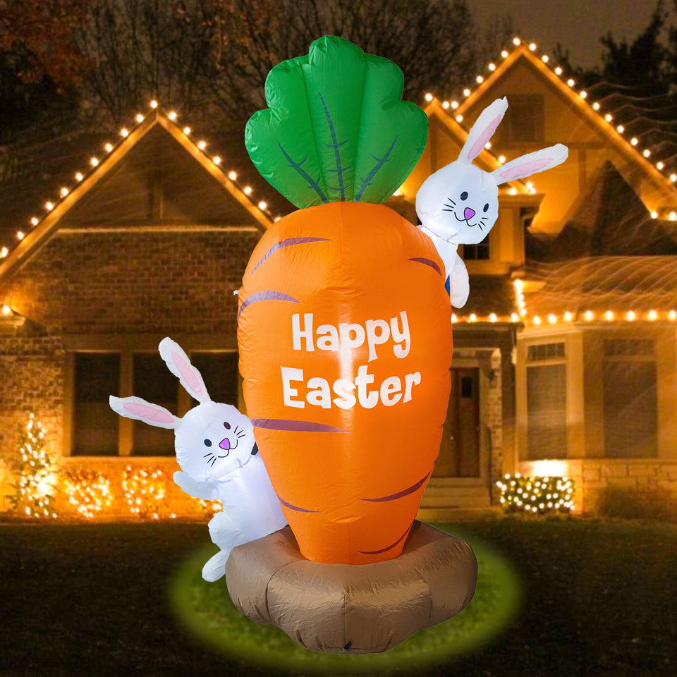 FUNPENY Easter carrot inflatable for outdoor decor adds bright color to your yard.