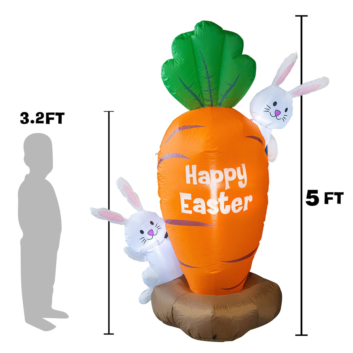 FUNPENY ground stakes and tethers keep the decoration secure in breezy conditions.