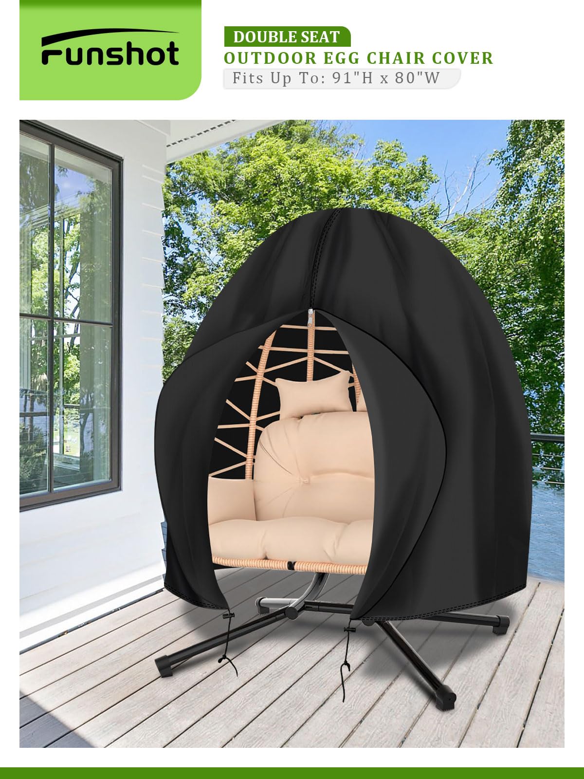 Funshot outdoor furniture cover extends the life of your chair outdoors