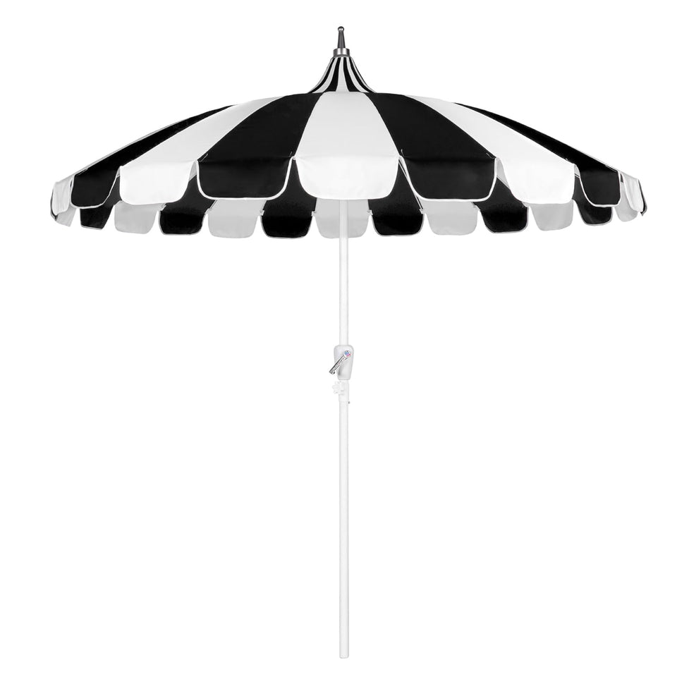 Funsite 8Ft Pagoda umbrella canopy shading a round table with style