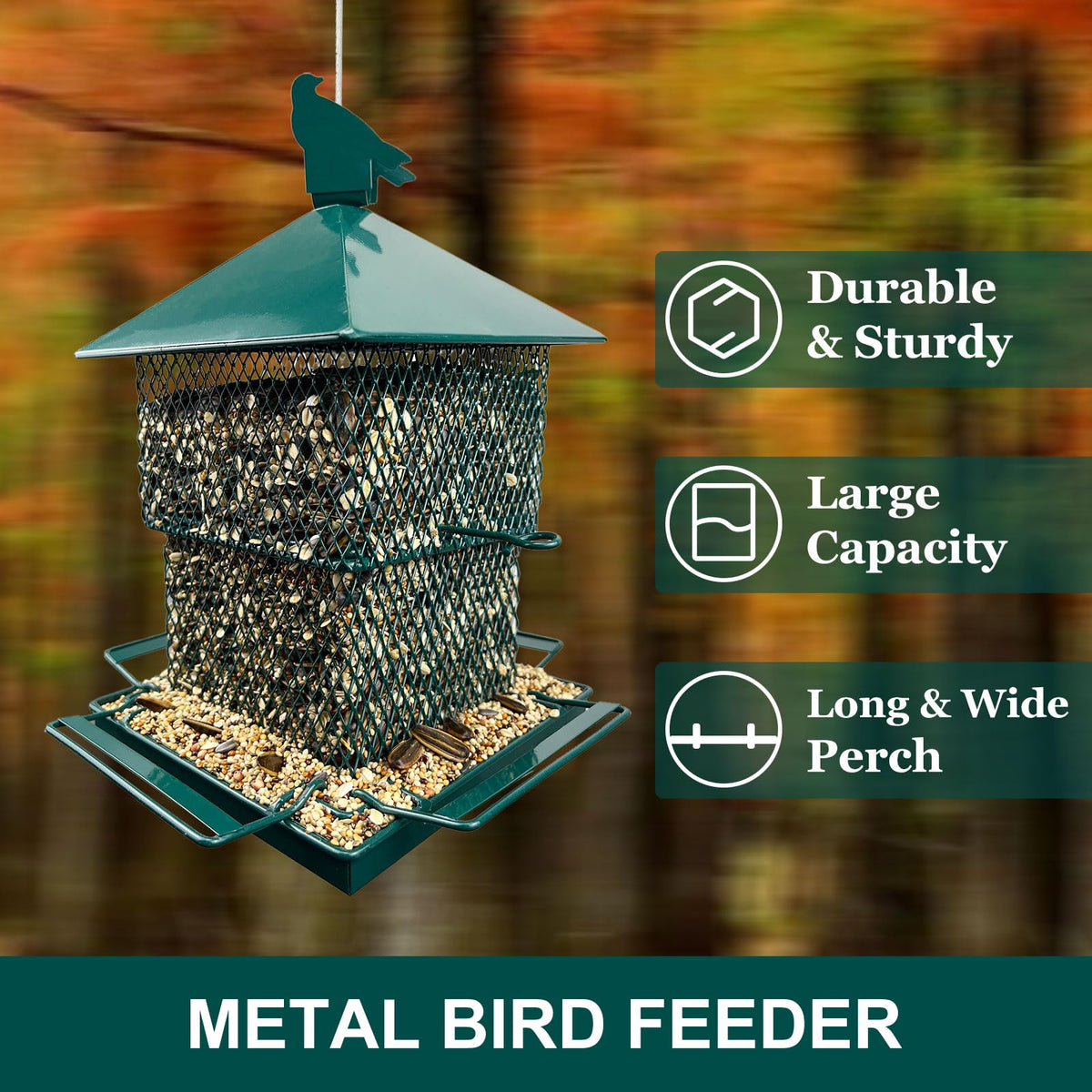 FUNWILDLIFE wide-top opening enables easy refilling and reduced spills.