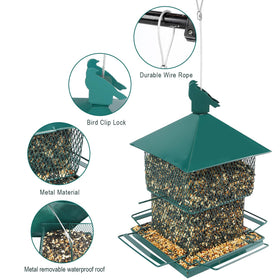 FUNWILDLIFE squirrel-resistant lid demonstrates the pest-deterrent design.