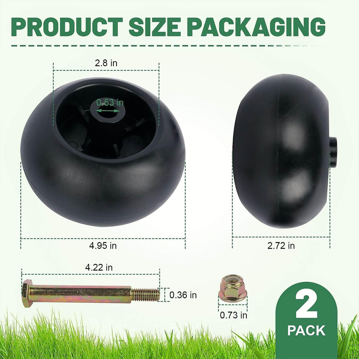 Fuoequl wheel set in-pack components including bolts and nuts for quick setup.