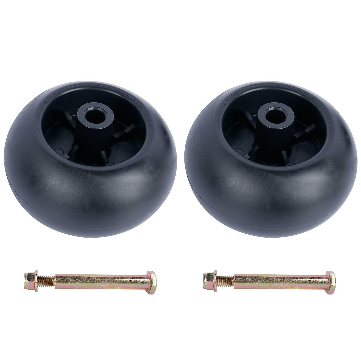 Fuoequl universal anti-scalp wheels on a mower deck provide smoother, even cuts.