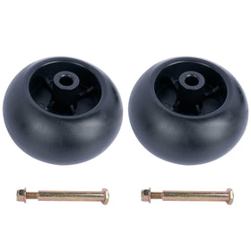 Fuoequl universal anti-scalp wheels on a mower deck provide smoother, even cuts.