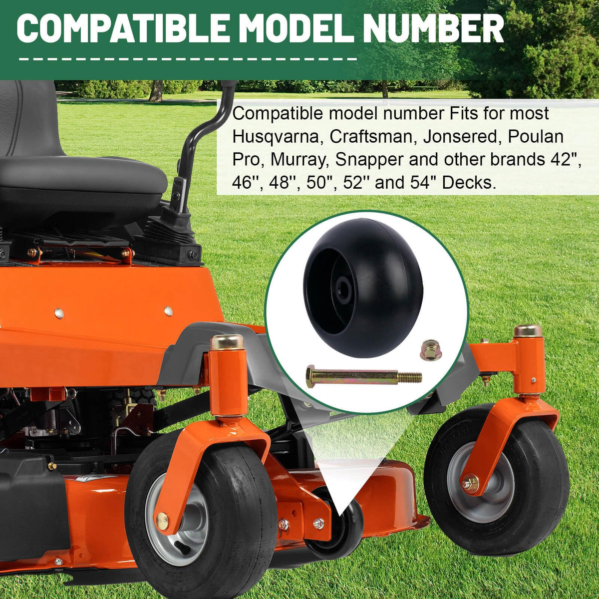 Fuoequl replaces common AYP and MTD parts for Craftsman and Cub Cadet decks.