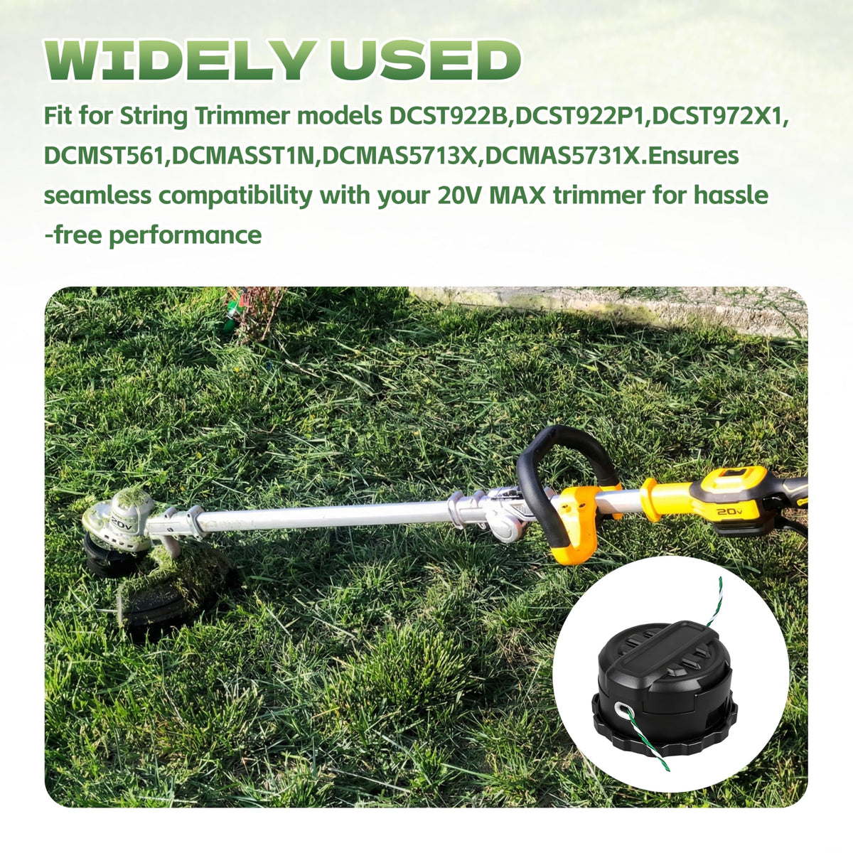 Fuosuc DWO1DT995 weed trimmer head with durable construction for longevity