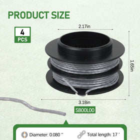 Fuosuc SB00L00 dual-line spool enables faster cutting on dense grass areas.