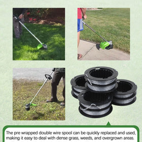 Tool-free installation with Fuosuc SB00L00 spools speeds up yard maintenance.