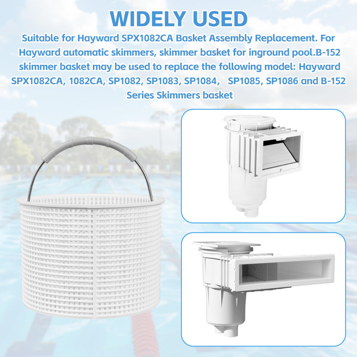 Fuosuc SPX1082CA 7-inch rim and 6.5-inch bottom design fits standard skimmers