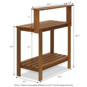 Furinno Tioman outdoor potting bench lower shelf for soil bags and pots