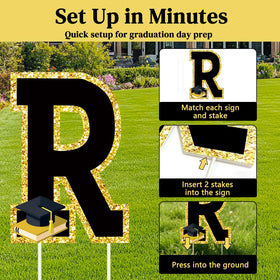 FurniCore 32 stakes secure yard signs for durable outdoor display.