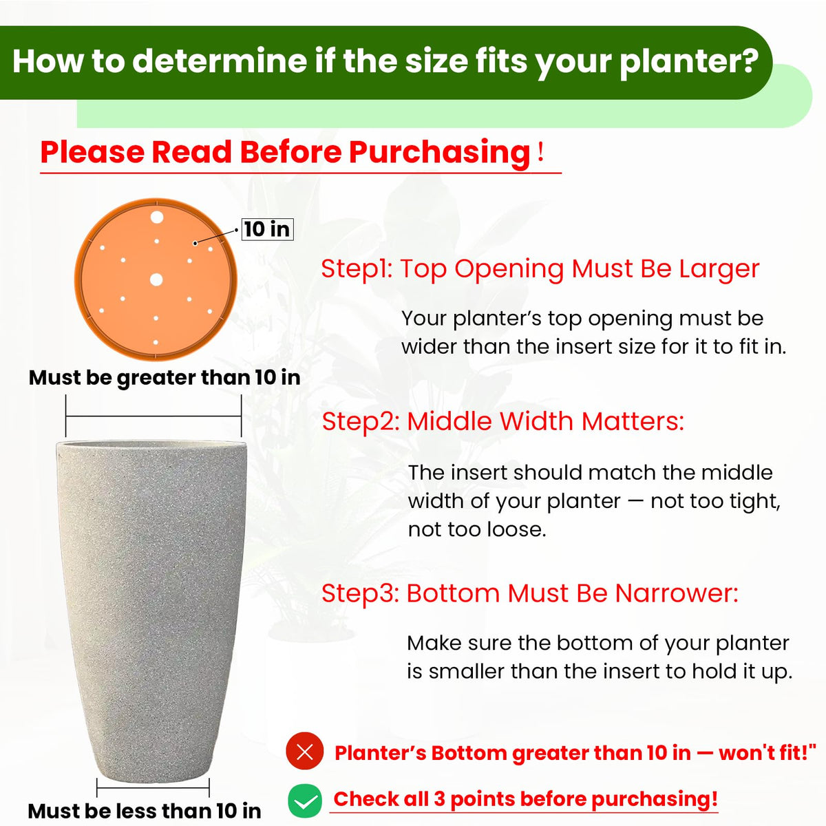 Furniok round planter insert promotes soil conservation and cost savings