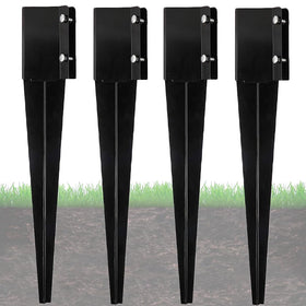 Furnishh 4x4 fence post anchor securing a wooden post outdoors