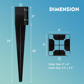Hardware included with Furnishh set ensures secure post installation