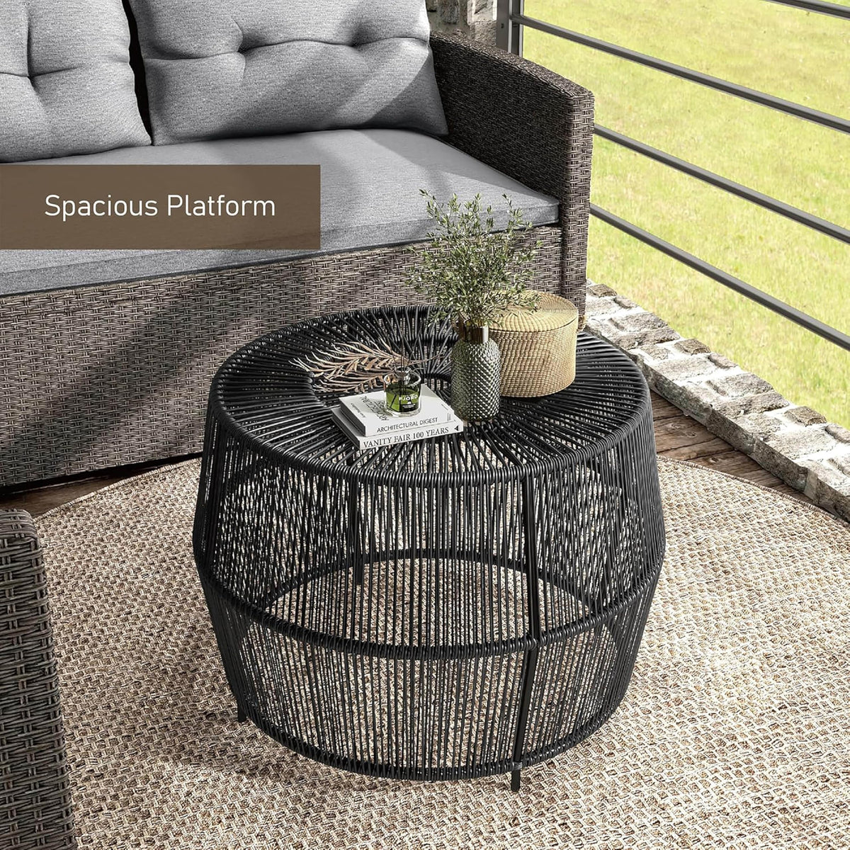 Furniture of America Ysar easy-clean surface for outdoor living.